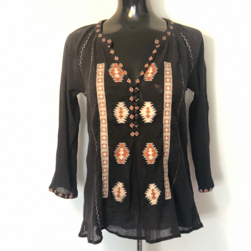 Joie Paisley Embroidered Top